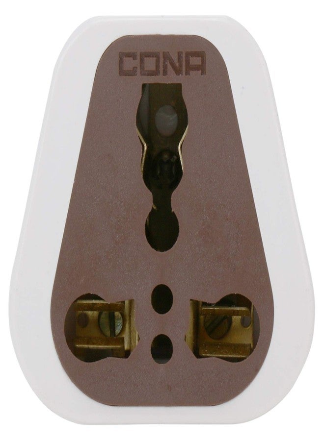 CONA 2496 X5 3 Pin Converter 6A/16A 240V, White|3 Pin Adapter|3 Pin Conversion Plug|Universal Plug|Travel Adapter|3 Pin Socket, Medium - Image 3